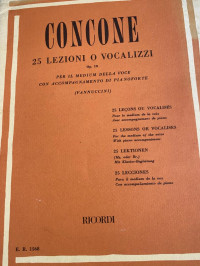 Image of CONCONE 25 LEZIONI O VOCALIZZI